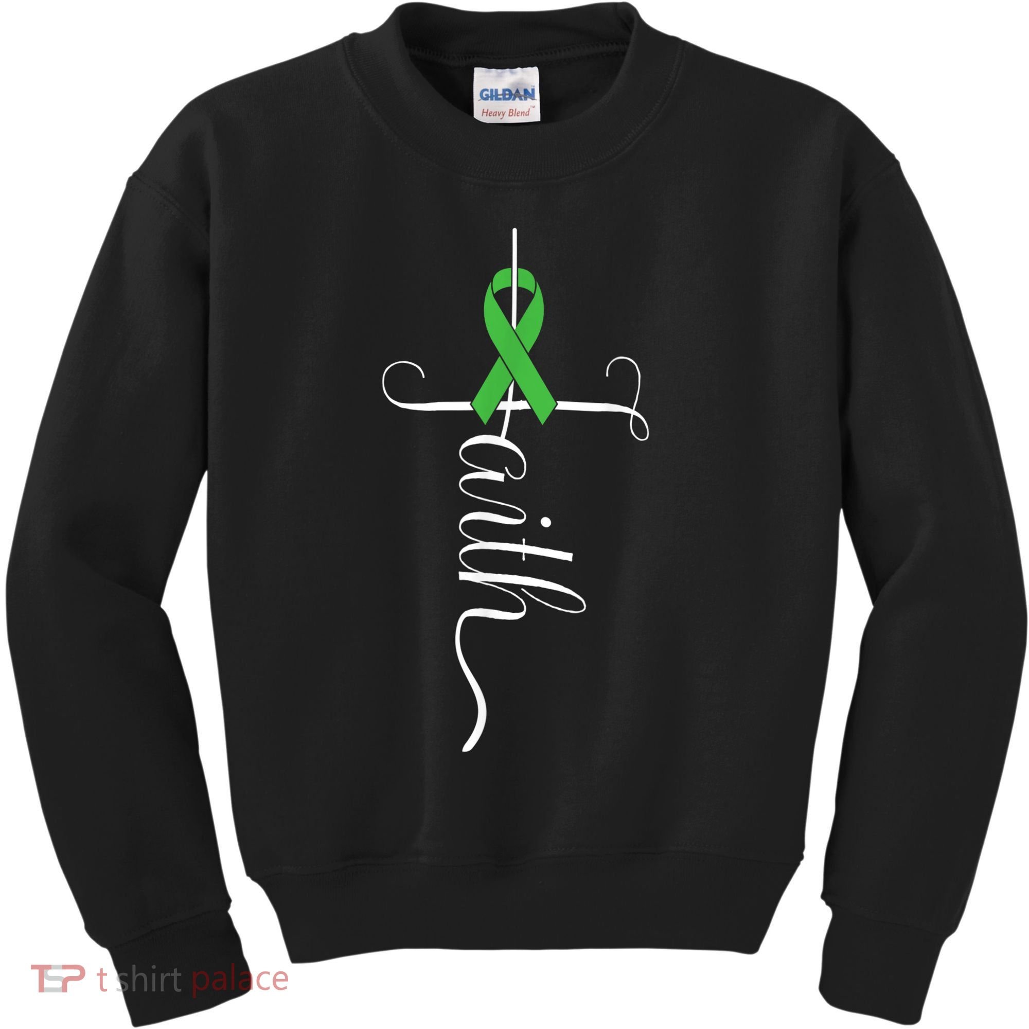 MEntal Health Awareness Green Ribbon Kids Sweatshirt