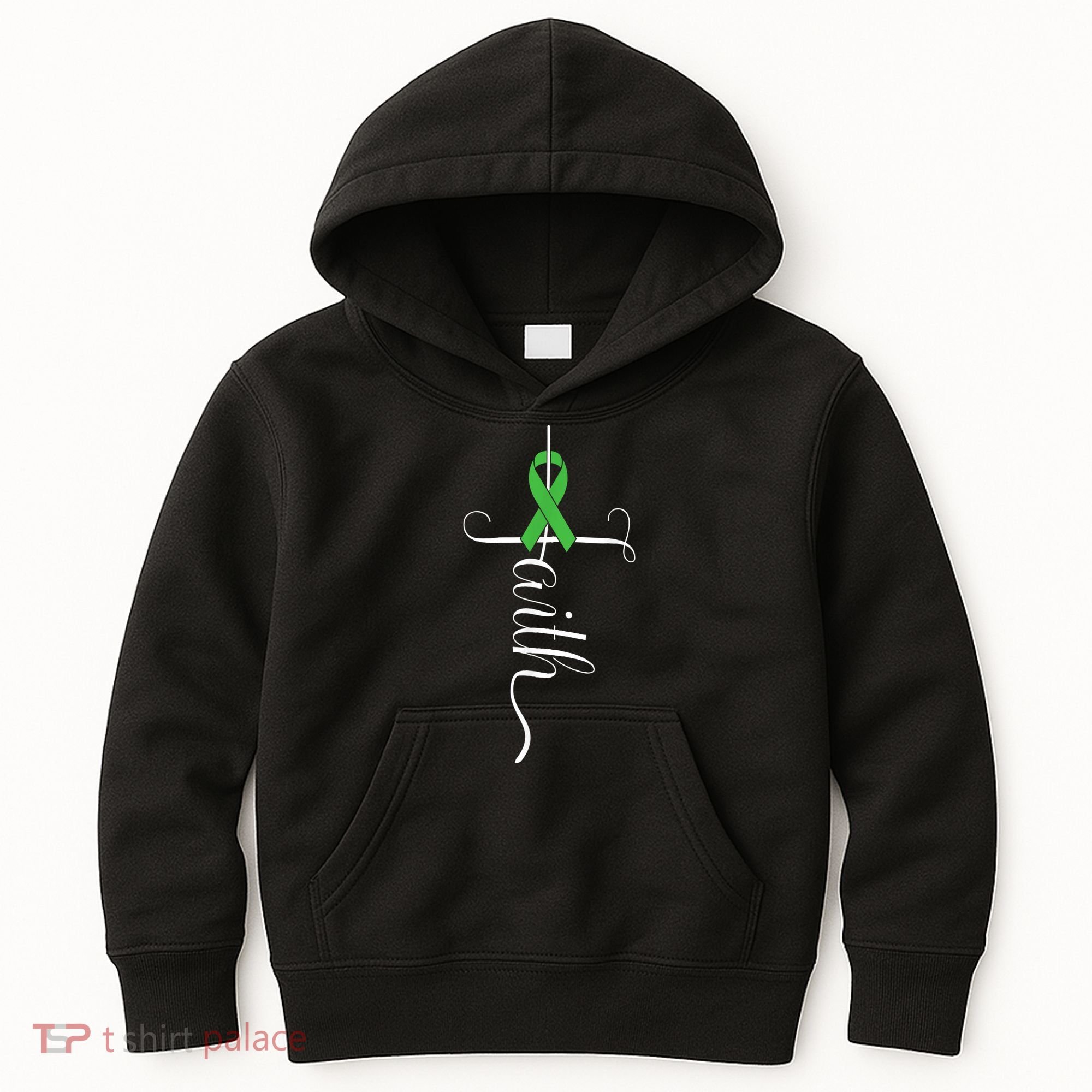 MEntal Health Awareness Green Ribbon Kids Hoodie