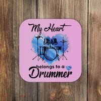 My Heart Belong To A Drummer Coaster thumb 0