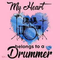 My Heart Belong To A Drummer Coaster thumb 2