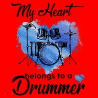 My Heart Belong To A Drummer Santa Hat thumb 1
