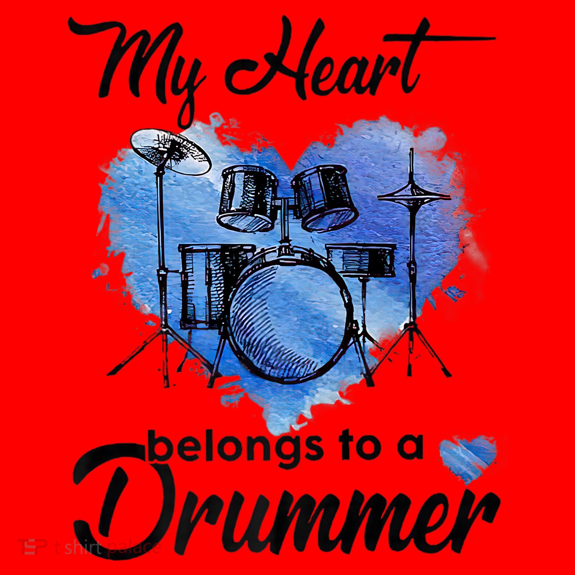 My Heart Belong To A Drummer Santa Hat