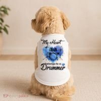 My Heart Belong To A Drummer Doggie Tank thumb 2