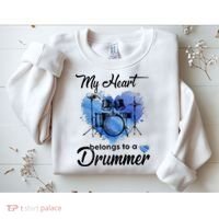 My Heart Belong To A Drummer Sweatshirt thumb 2