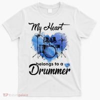 My Heart Belong To A Drummer T-Shirt thumb 0
