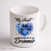 My Heart Belong To A Drummer Coffee Mug thumb 1