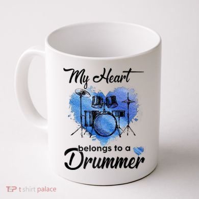 My Heart Belong To A Drummer Coffee Mug