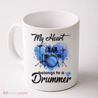 My Heart Belong To A Drummer Coffee Mug thumb 0