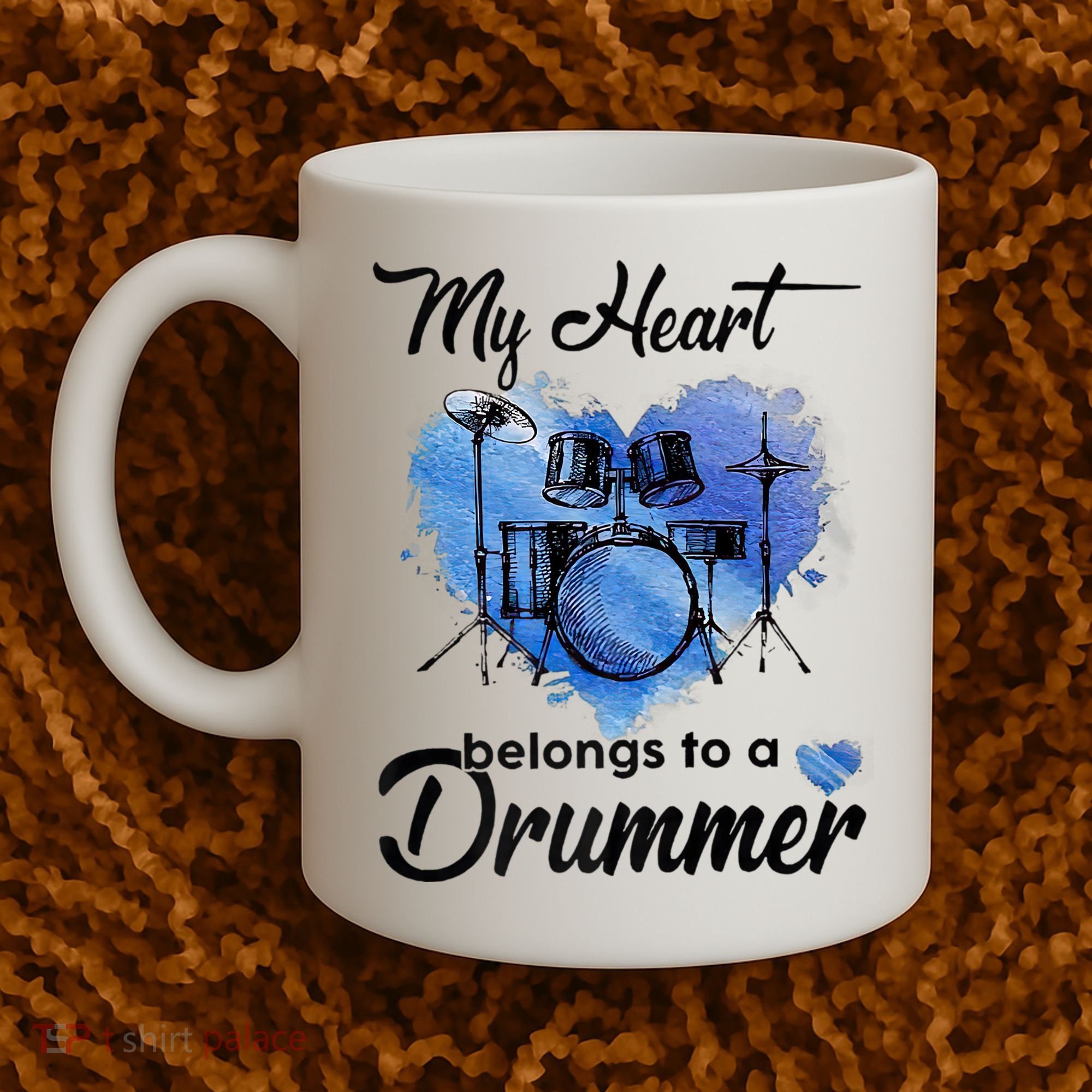 My Heart Belong To A Drummer Coffee Mug