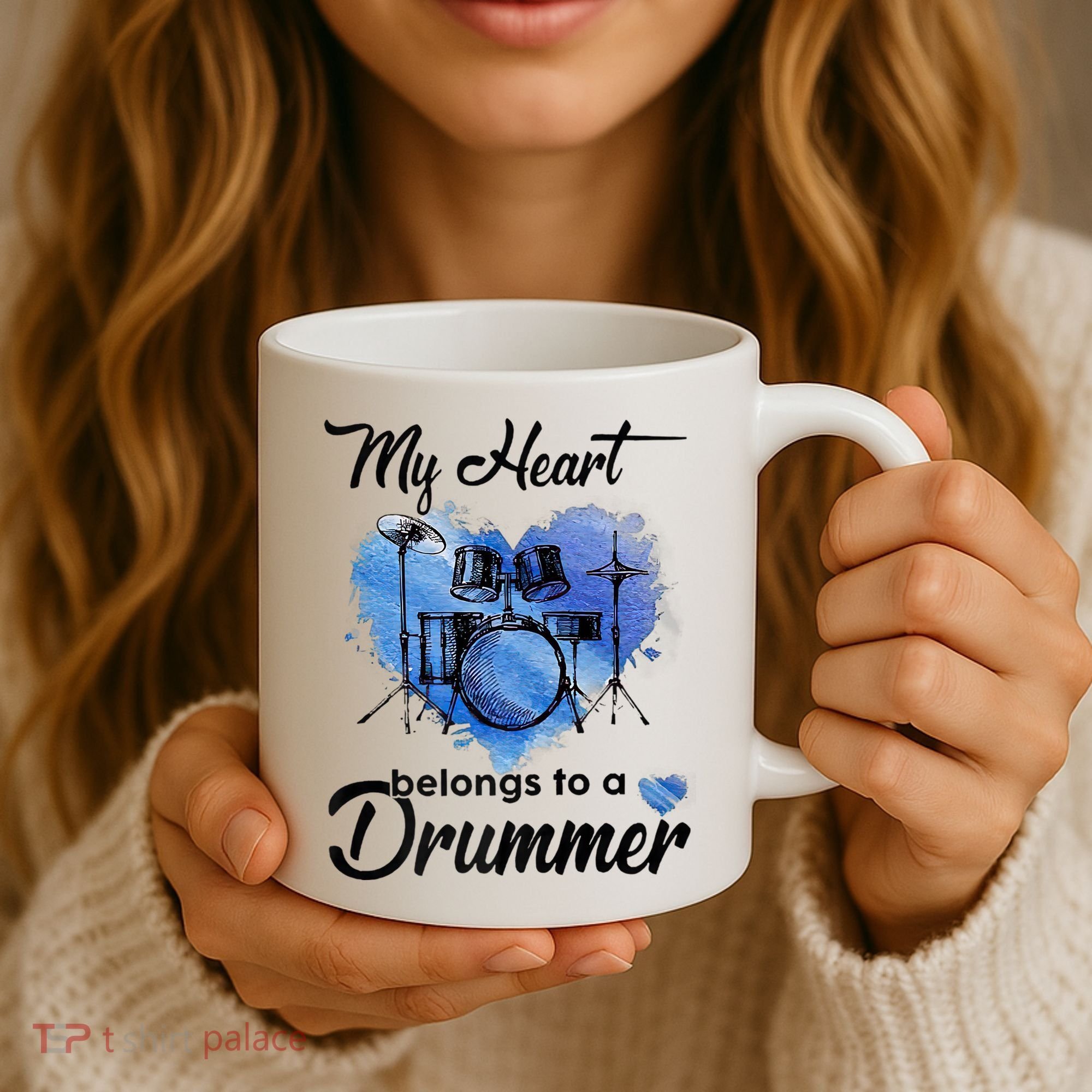 My Heart Belong To A Drummer Coffee Mug