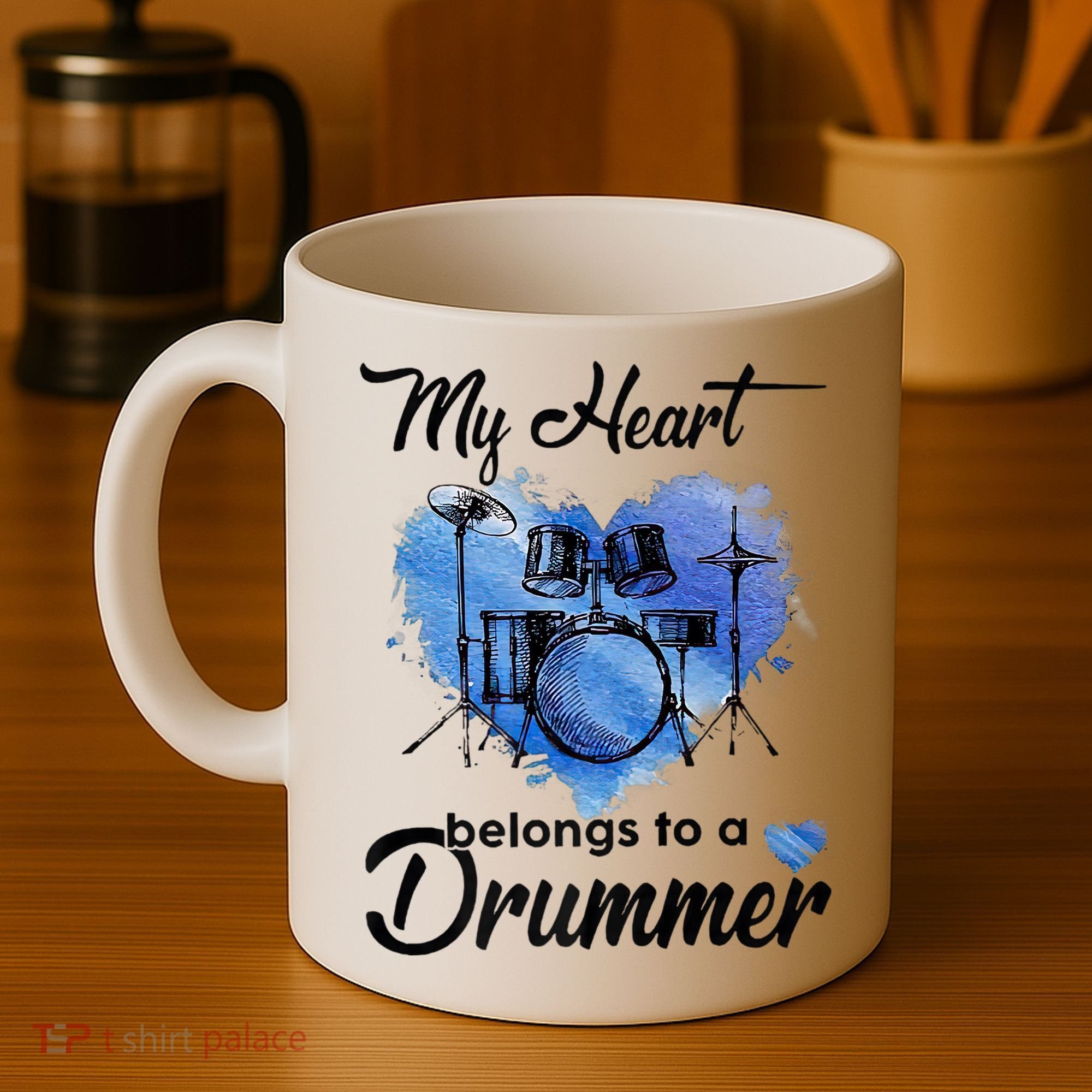 My Heart Belong To A Drummer Coffee Mug