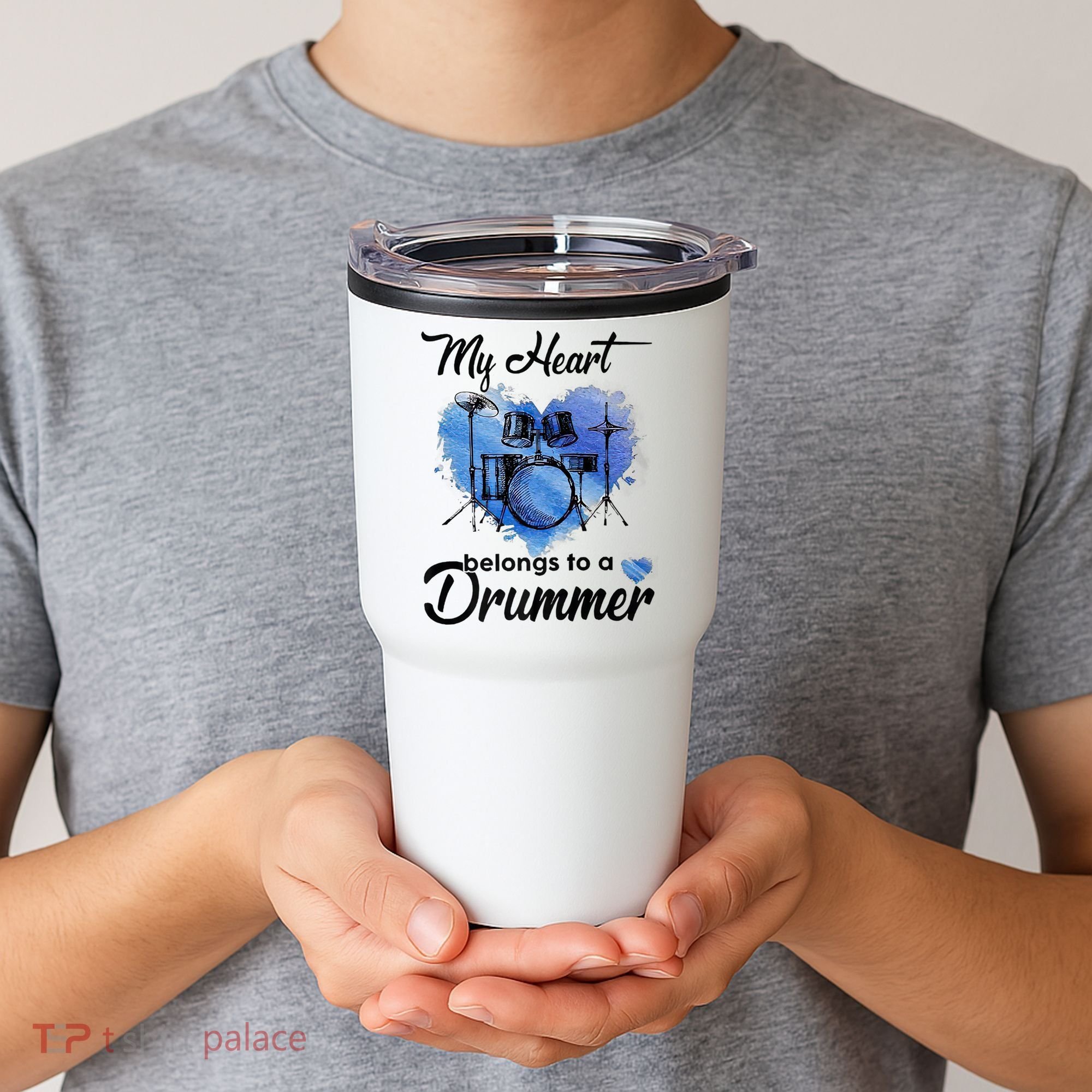 My Heart Belong To A Drummer Tumbler
