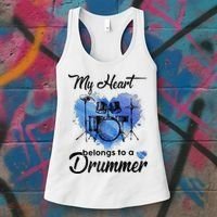 My Heart Belong To A Drummer Women's Tank Top thumb 3