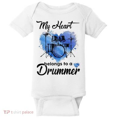 My Heart Belong To A Drummer Baby Bodysuit