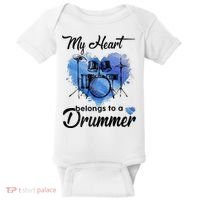 My Heart Belong To A Drummer Baby Bodysuit thumb 0