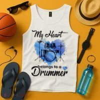 My Heart Belong To A Drummer Tank Top thumb 4