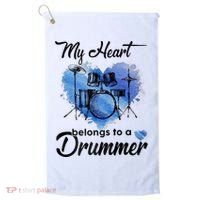 My Heart Belong To A Drummer Golf Towel thumb 0