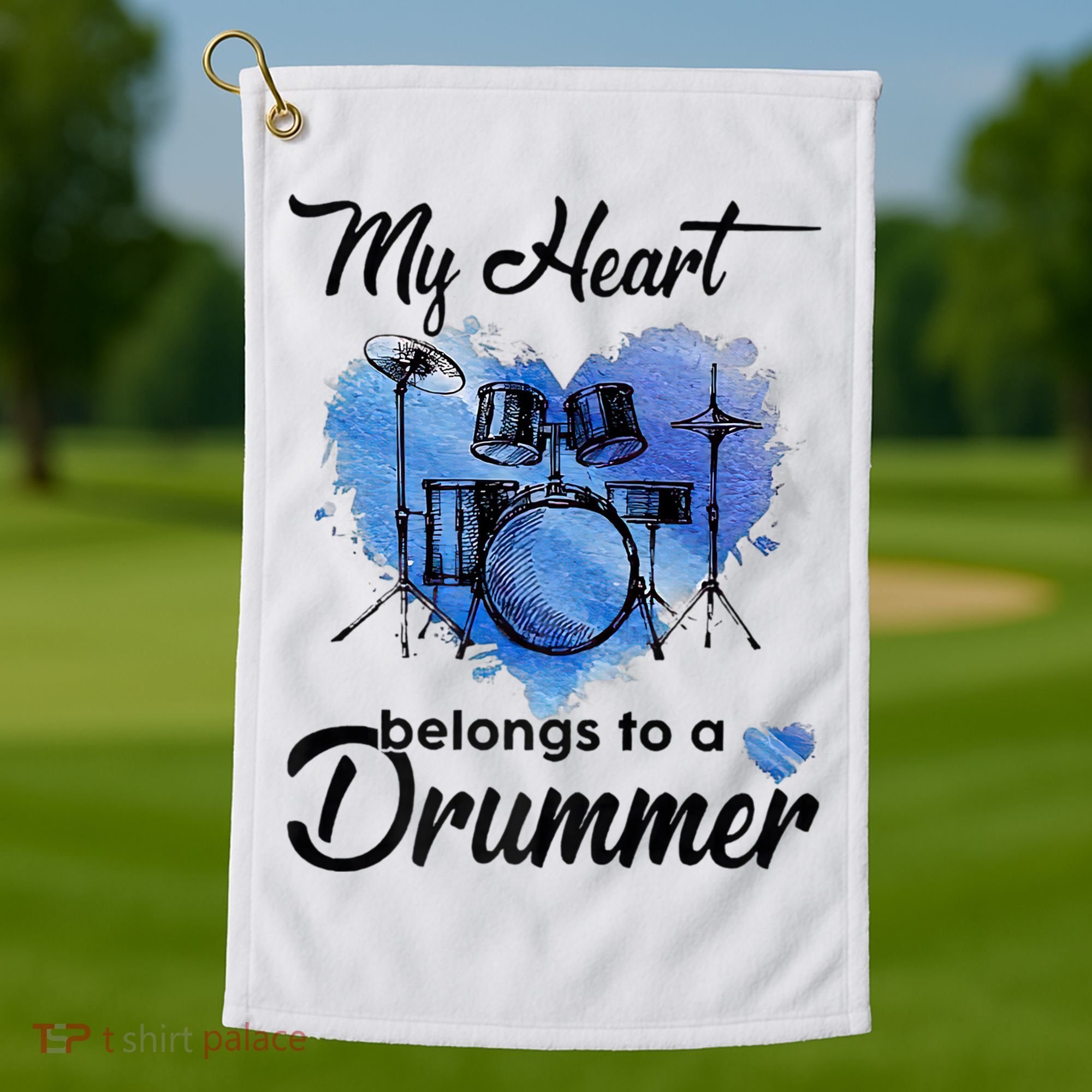 My Heart Belong To A Drummer Golf Towel
