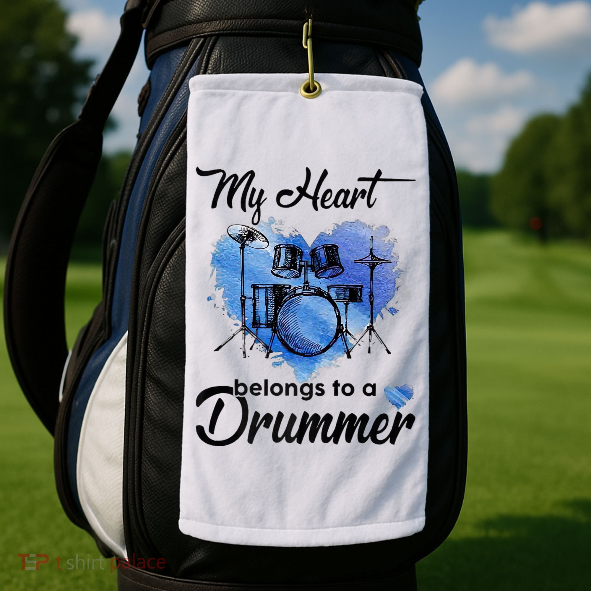 My Heart Belong To A Drummer Golf Towel