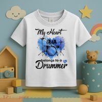 My Heart Belong To A Drummer Toddler T-Shirt thumb 3