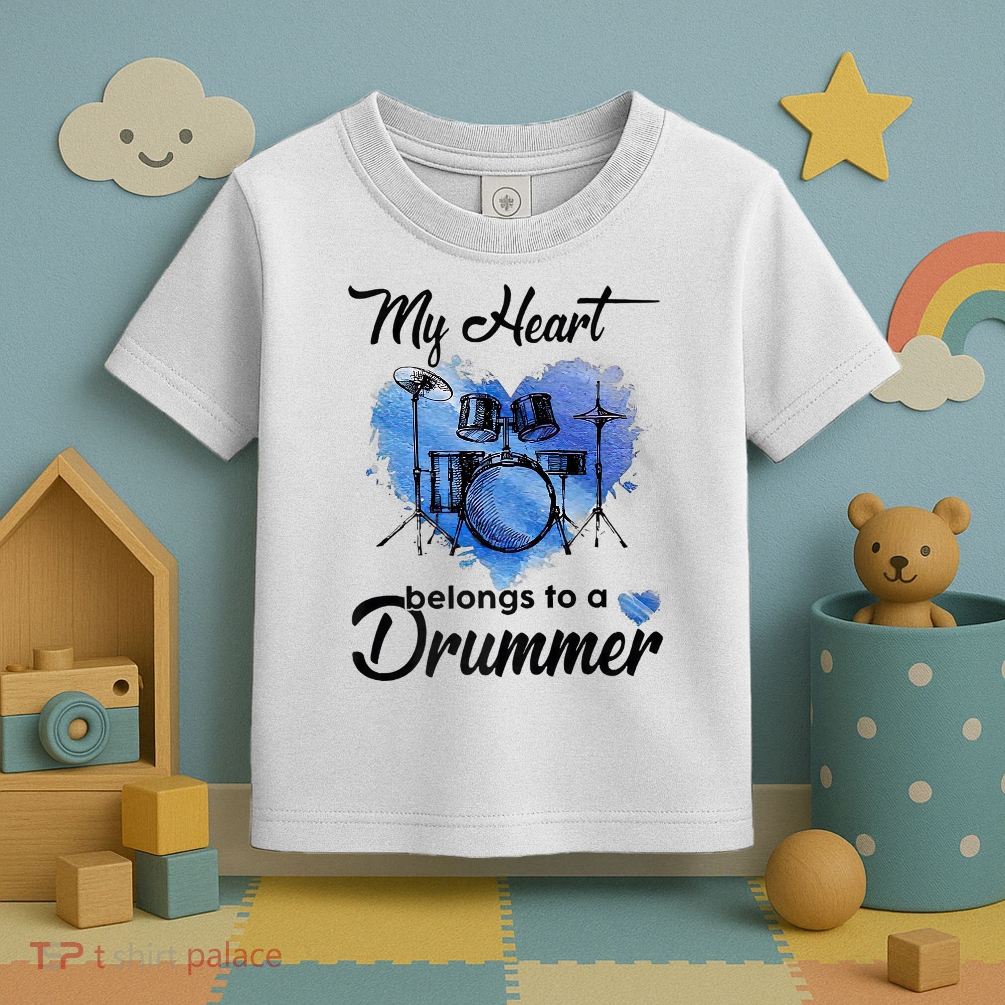 My Heart Belong To A Drummer Toddler T-Shirt