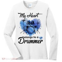 My Heart Belong To A Drummer Women's Long Sleeve Shirt thumb 0
