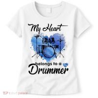 My Heart Belong To A Drummer Women's T-Shirt thumb 0