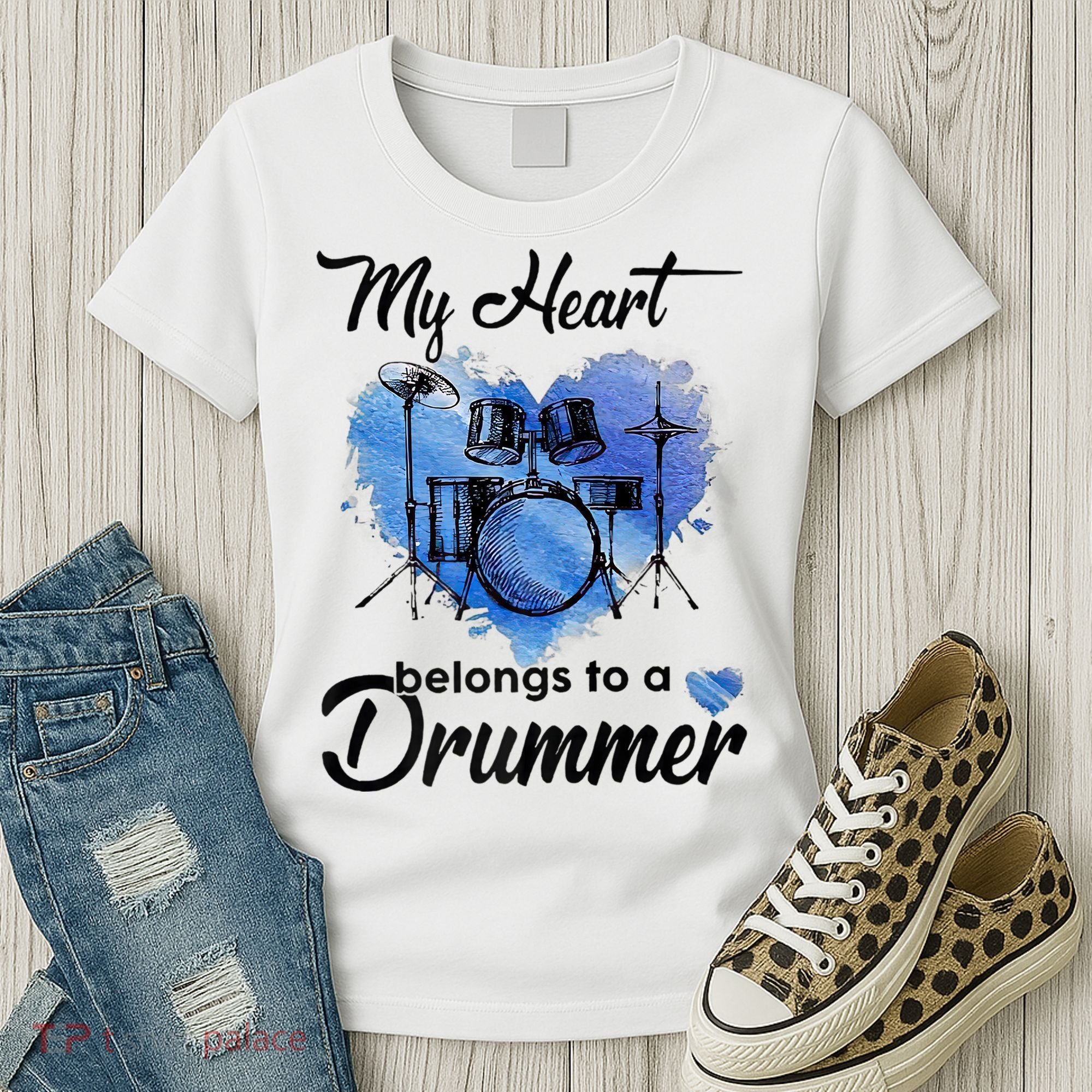 My Heart Belong To A Drummer Women's T-Shirt
