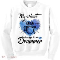 My Heart Belong To A Drummer Kids Sweatshirt thumb 0