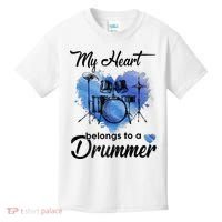 My Heart Belong To A Drummer Kids T-Shirt thumb 0