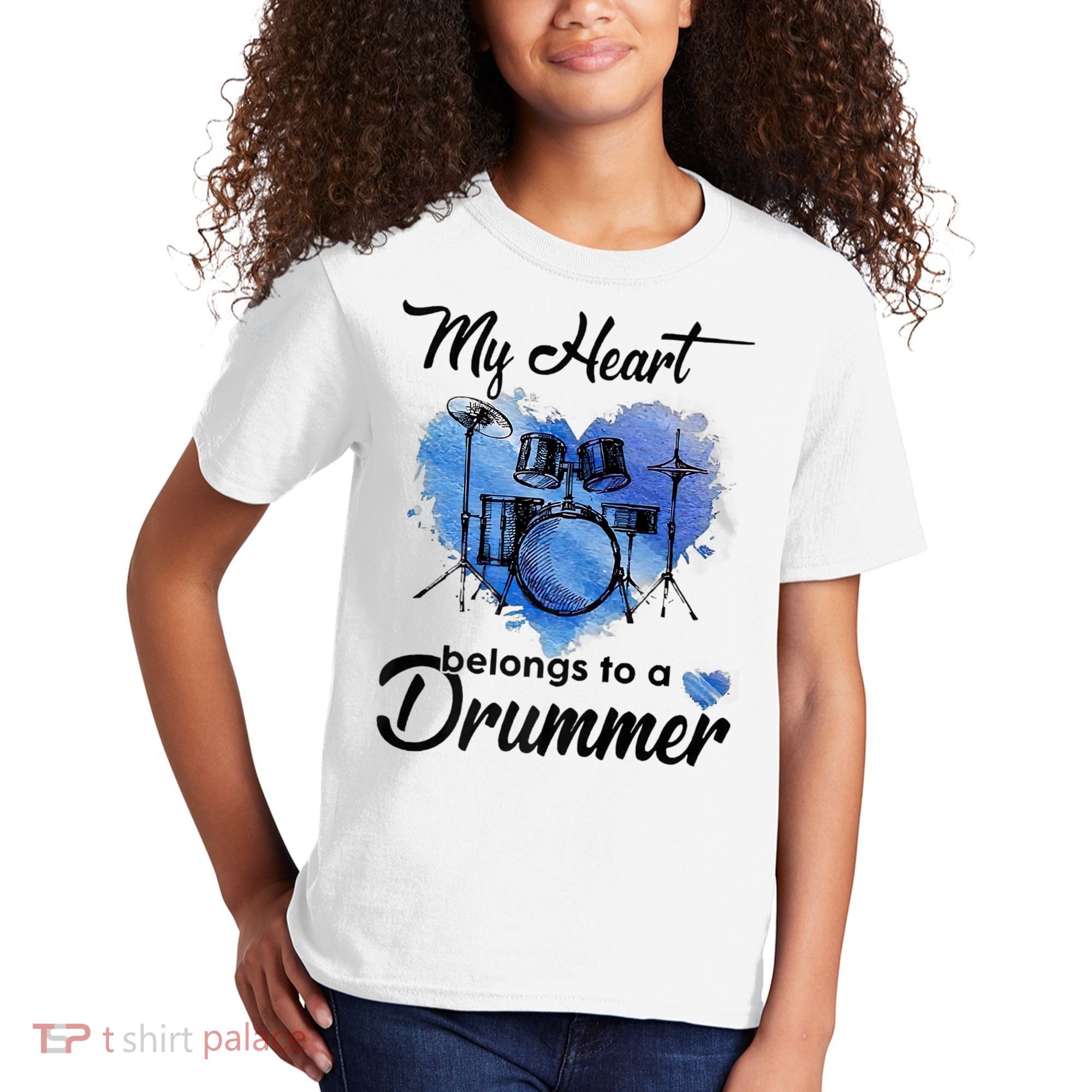 My Heart Belong To A Drummer Kids T-Shirt
