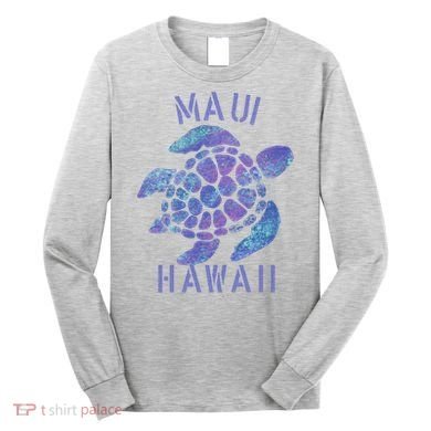 Maui Hawaii Beach Design / Tribal Turtle Gift Long Sleeve Shirt