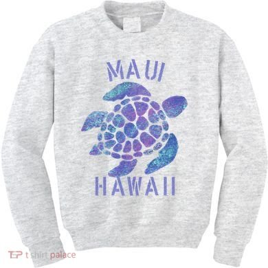 Maui Hawaii Beach Design / Tribal Turtle Gift Kids Sweatshirt