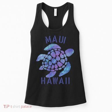 Maui Hawaii Beach Design / Tribal Turtle Gift Women's Tank Top