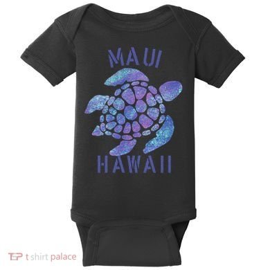 Maui Hawaii Beach Design / Tribal Turtle Gift Baby Bodysuit