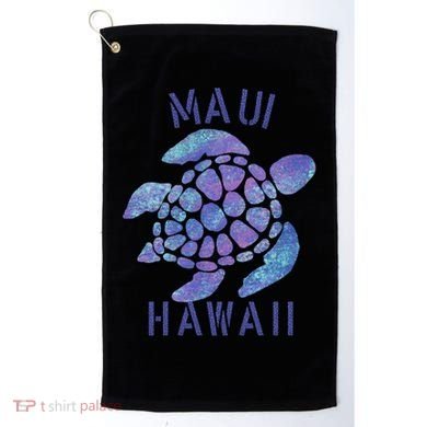 Maui Hawaii Beach Design / Tribal Turtle Gift Golf Towel