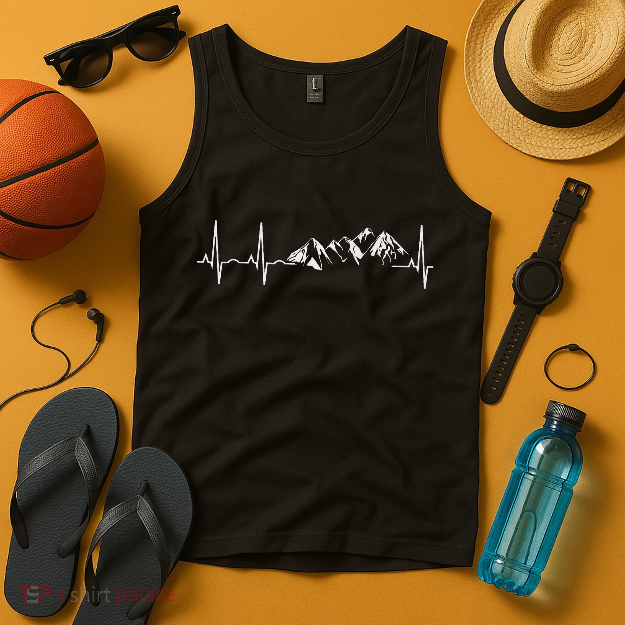 Mountain Heartbeat Best Mountain Climbing Hiking Tank Top