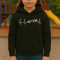 Mountain Heartbeat Best Mountain Climbing Hiking Kids Hoodie thumb 3