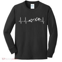 Mountain Heartbeat Best Mountain Climbing Hiking Kids Long Sleeve Shirt thumb 0