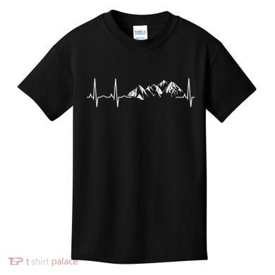 Mountain Heartbeat Best Mountain Climbing Hiking Kids T-Shirt