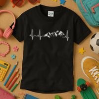 Mountain Heartbeat Best Mountain Climbing Hiking Kids T-Shirt thumb 3