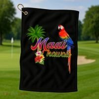 Maui Hawaii Beach Aloha Great Gift Golf Towel thumb 1