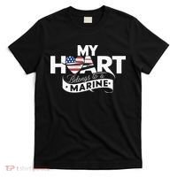 My Heart Belongs To A Marine T-Shirt thumb 0