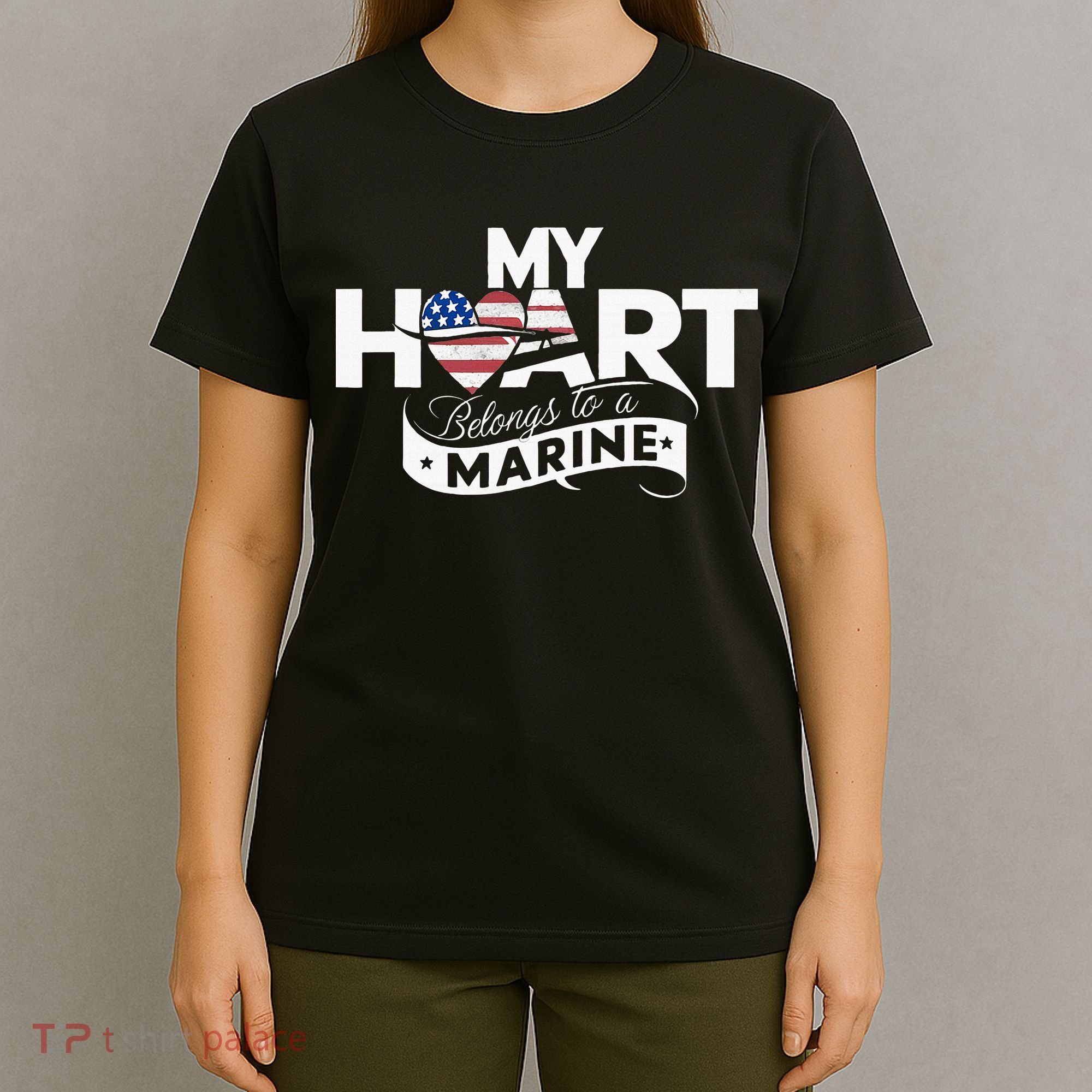 My Heart Belongs To A Marine T-Shirt