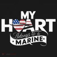 My Heart Belongs To A Marine Button thumb 1