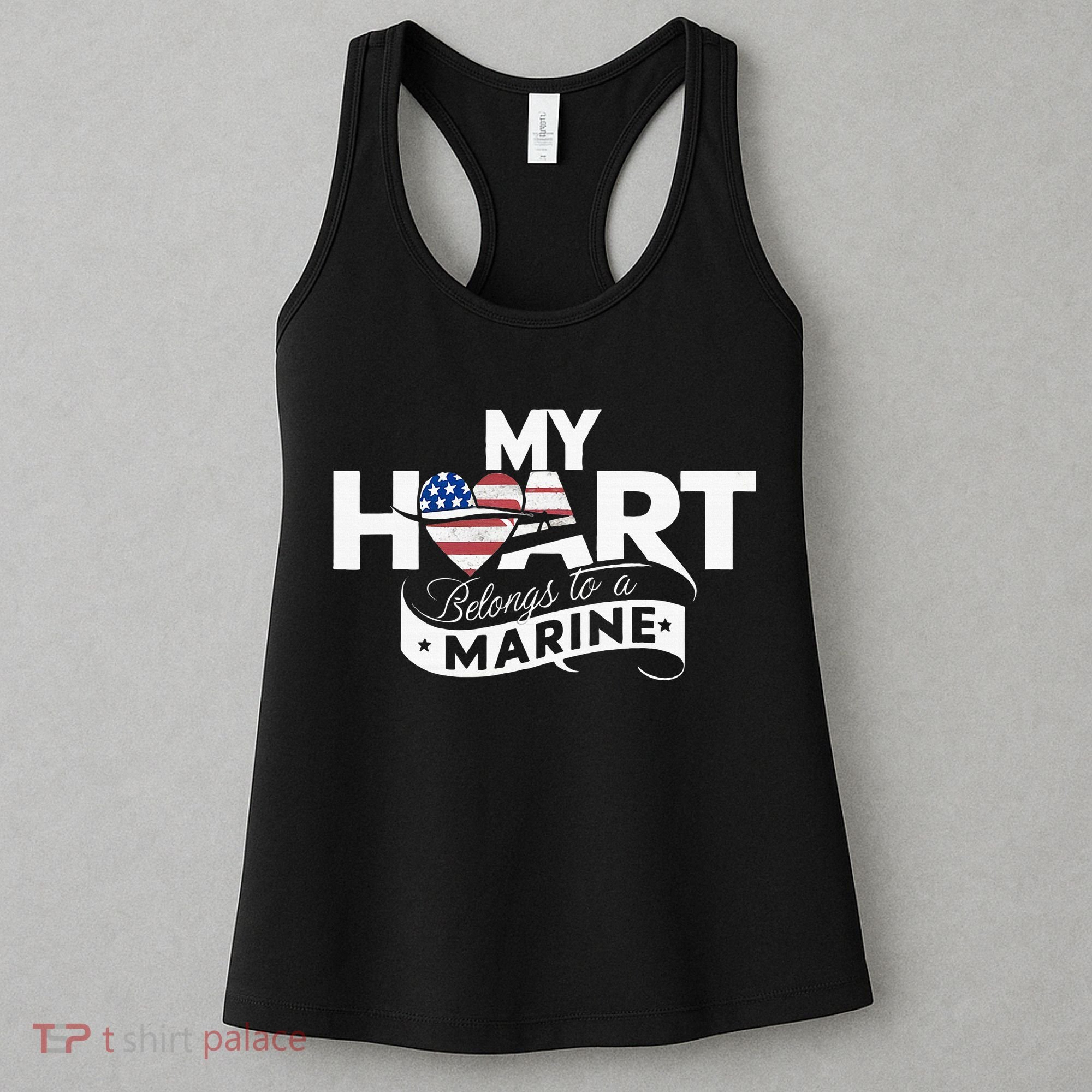 My Heart Belongs To A Marine Women's Tank Top