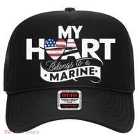My Heart Belongs To A Marine Hat thumb 0