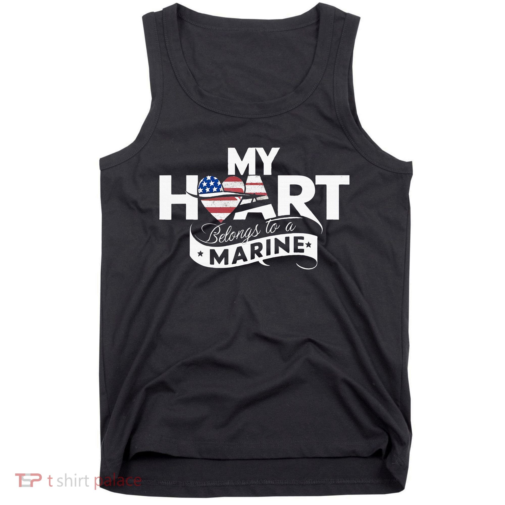 My Heart Belongs To A Marine Tank Top