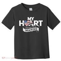My Heart Belongs To A Marine Toddler T-Shirt thumb 0