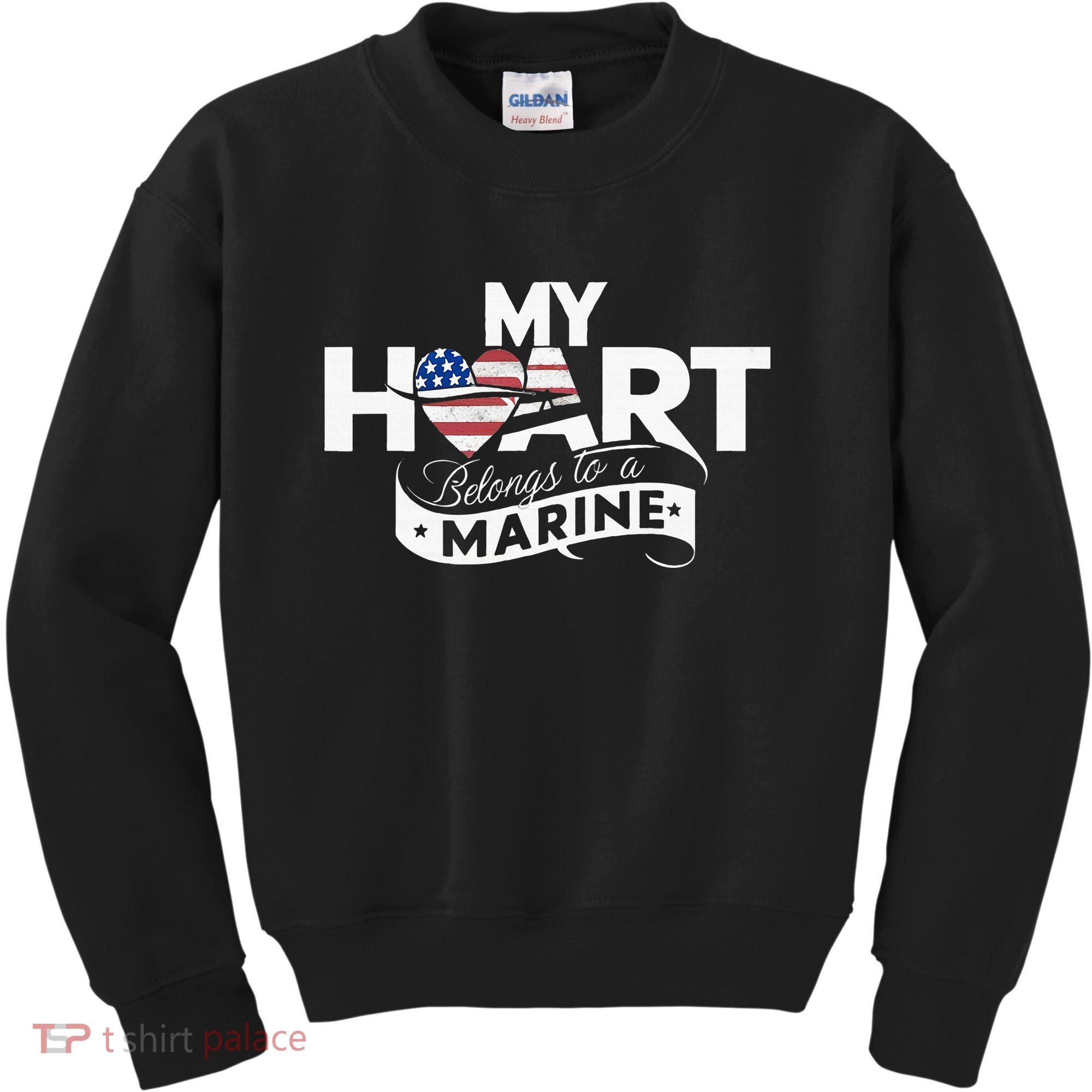 My Heart Belongs To A Marine Kids Sweatshirt